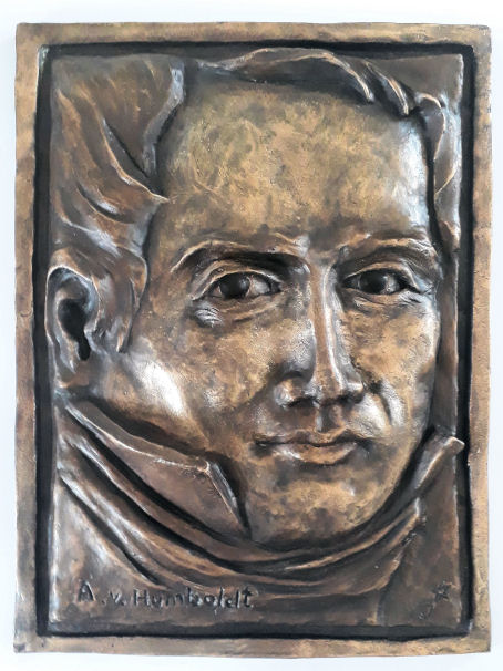 Alexander von Humboldt Bronze Relief
